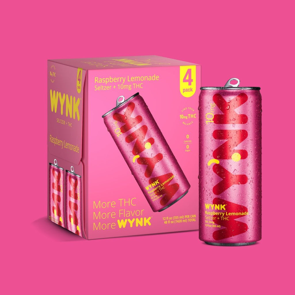 WYNK Raspberry and Lemonade THC Infused Sparkling Water (10mg)