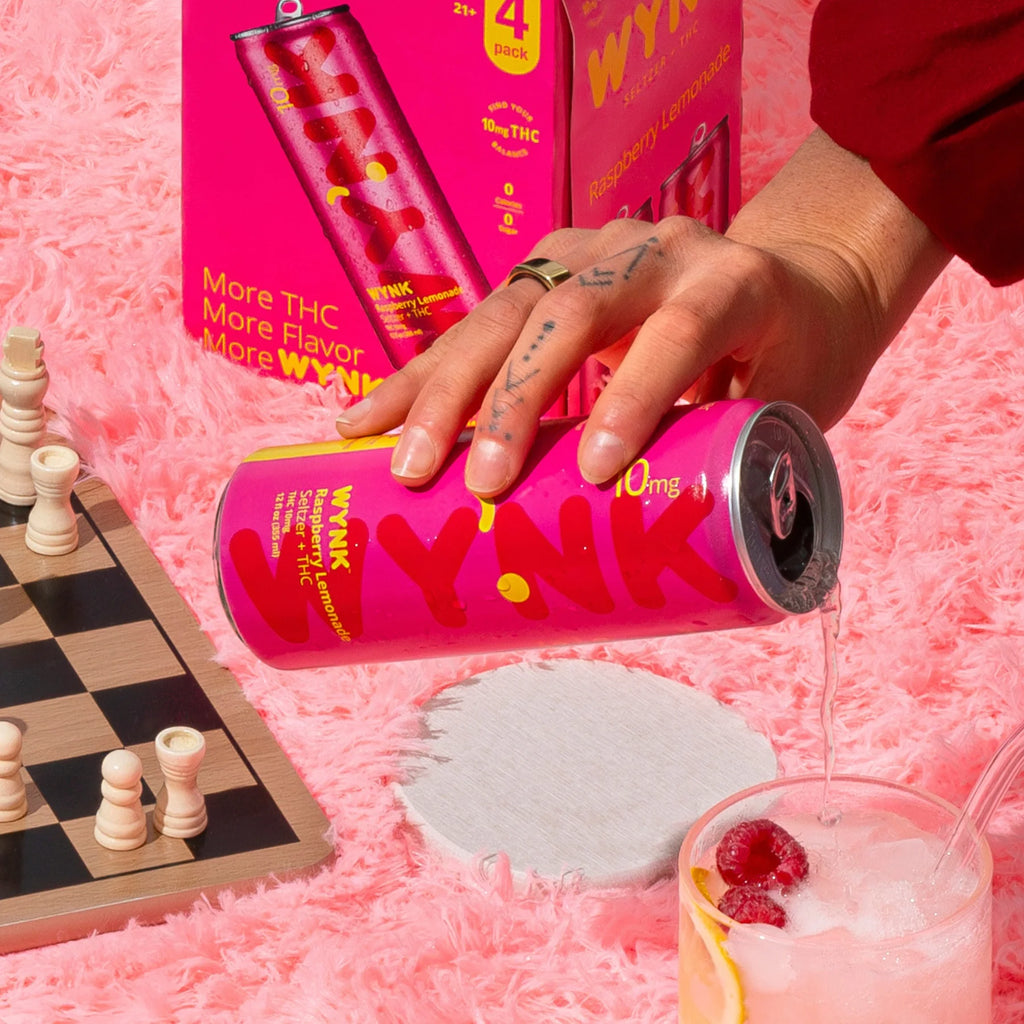 WYNK Raspberry and Lemonade THC Infused Sparkling Water (10mg)