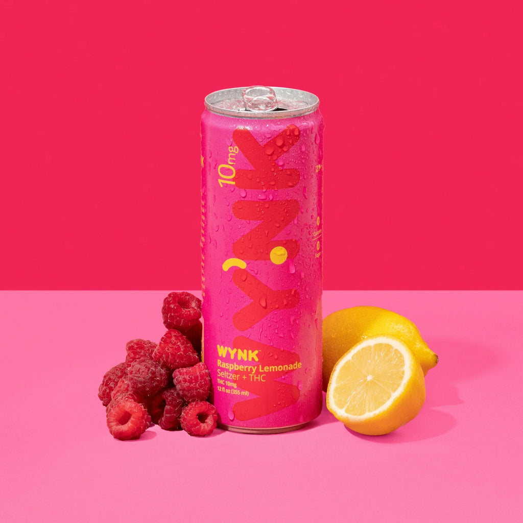 WYNK Raspberry and Lemonade THC Infused Sparkling Water (10mg)
