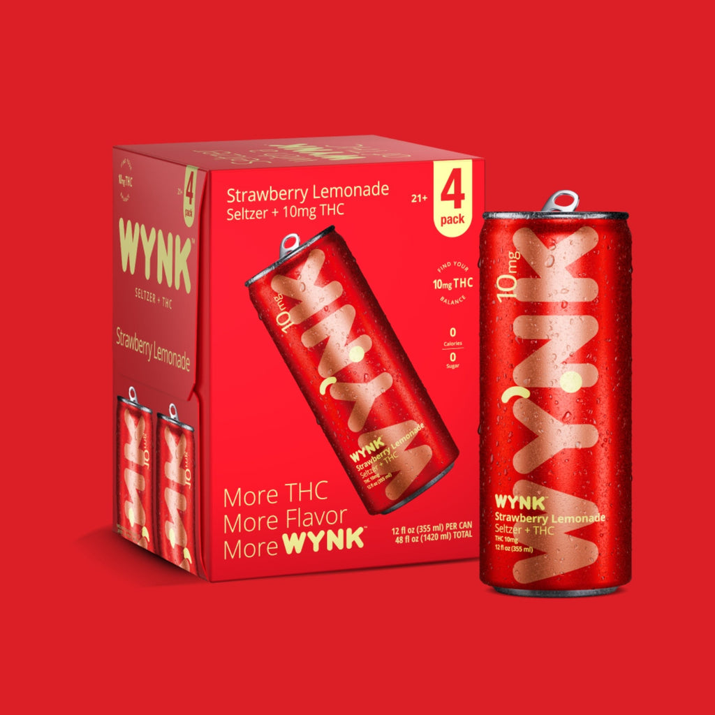 WYNK Strawberry Lemonade THC Infused Sparkling Water (10mg)