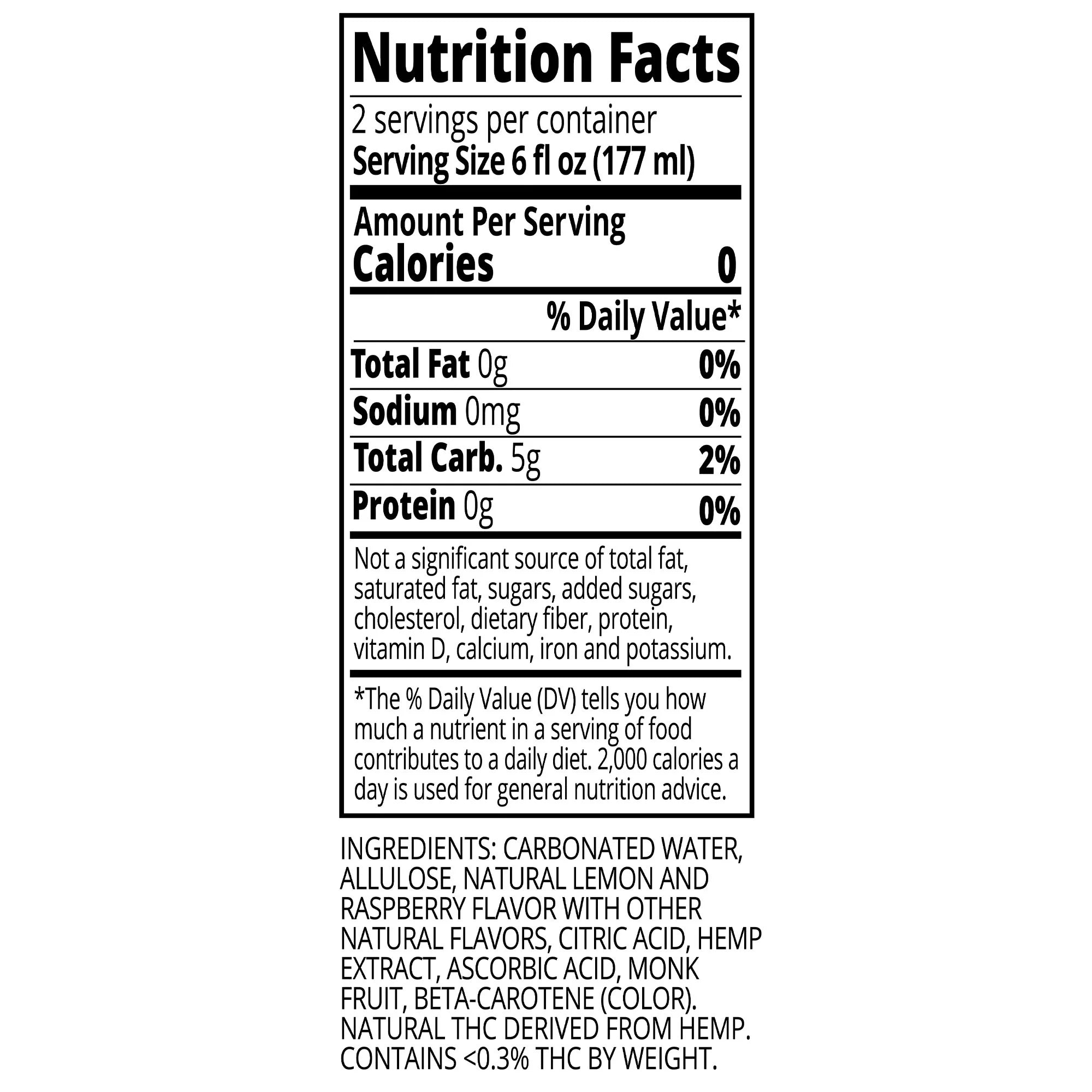 WYNK Raspberry and Lemonade THC Infused Sparkling Water (10mg)