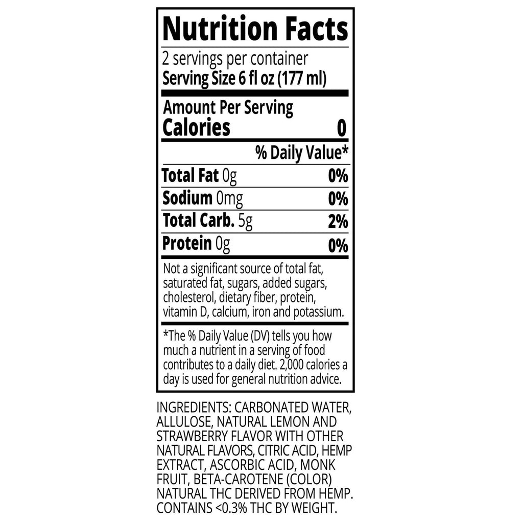 WYNK Strawberry Lemonade THC Infused Sparkling Water (10mg)