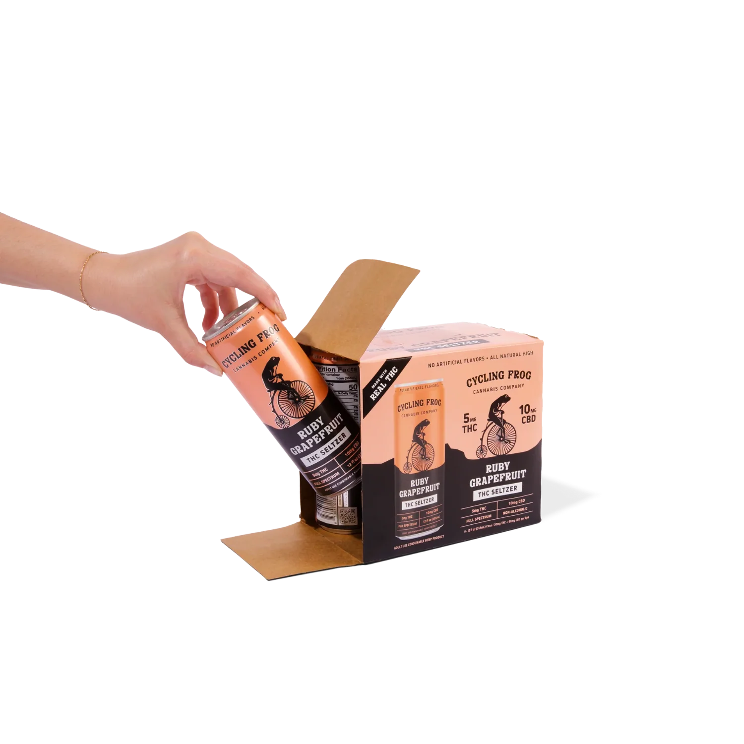 Cycling Frog Ruby Grapefruit THC Infused Sparkling Water (5-10mg)