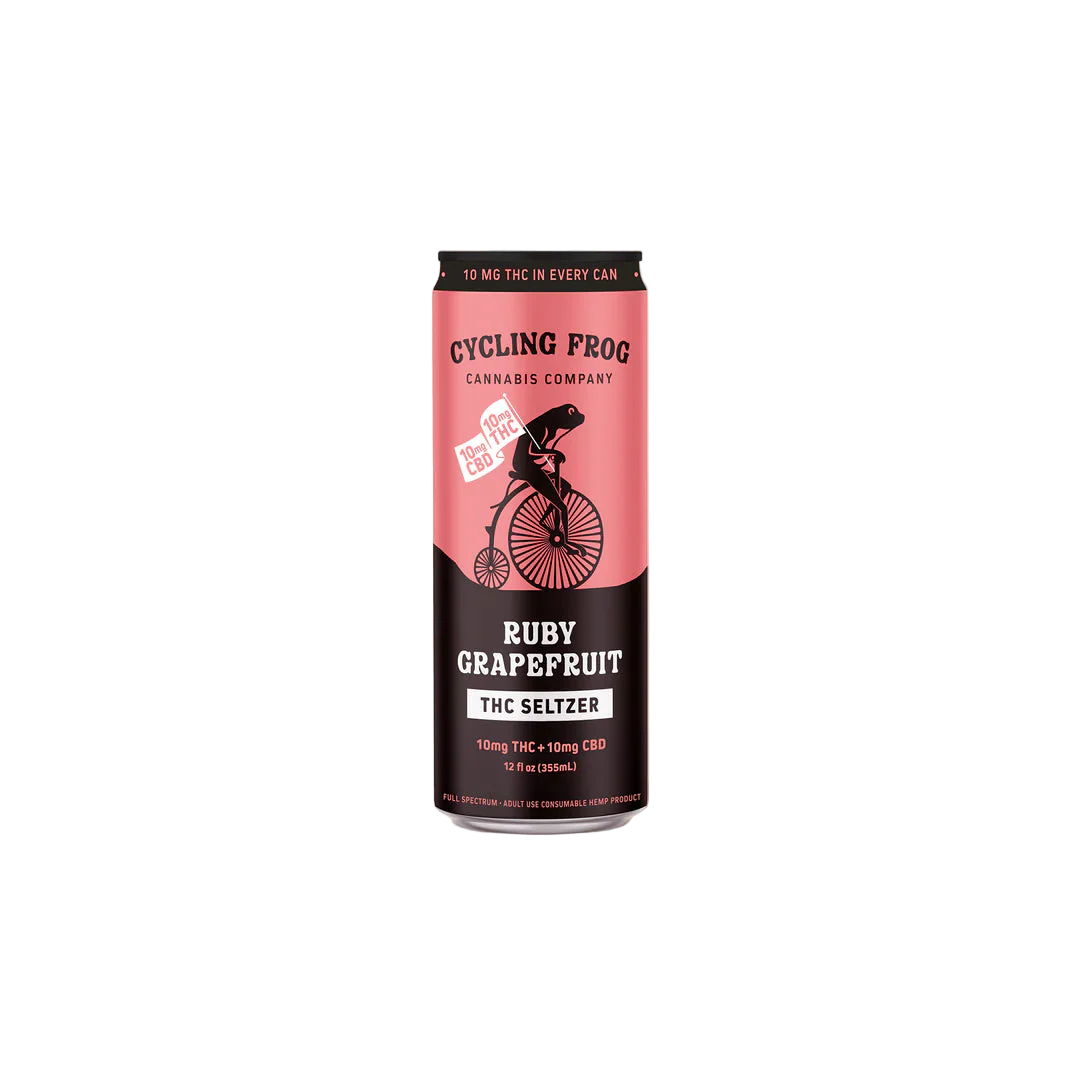 Cycling Frog Ruby Grapefruit THC Infused Sparkling Water (5-10mg)