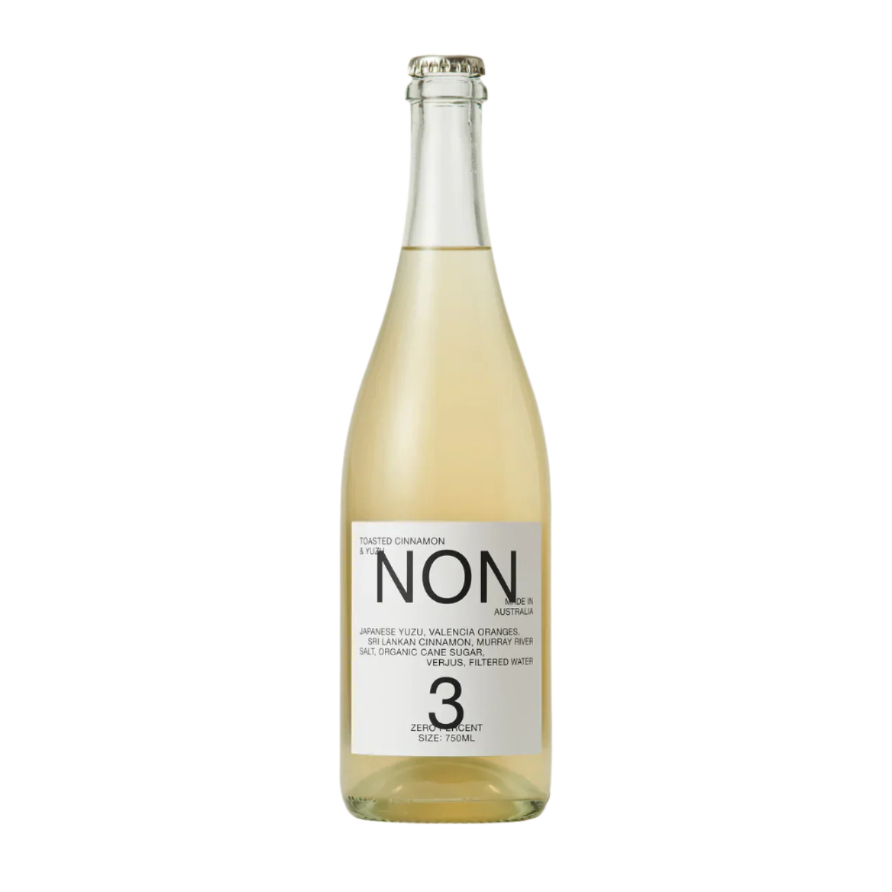 NON3 (No.03) Toasted Cinnamon & Yuzu Non-Alcoholic Still White Wine